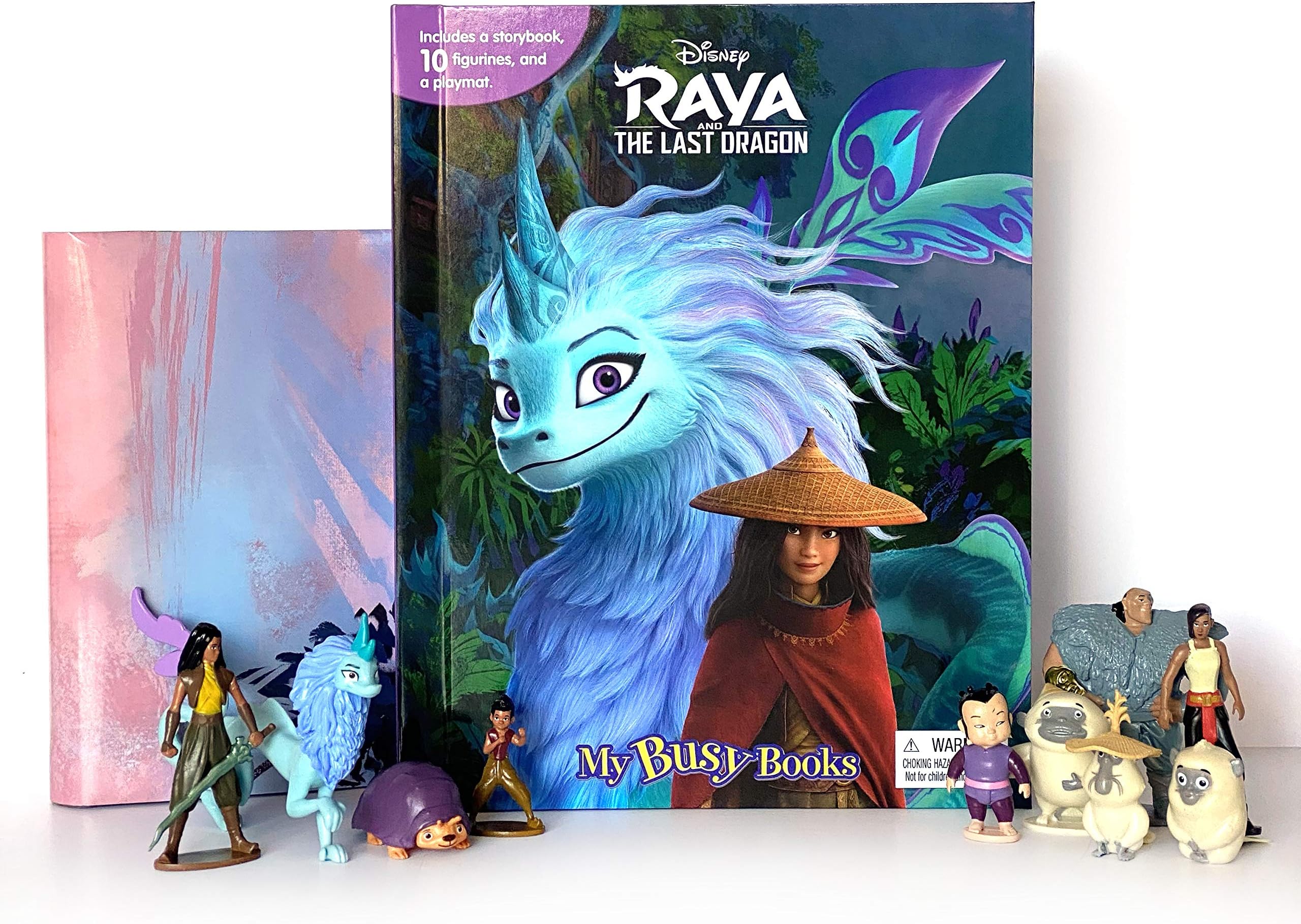 Disney Raya and the Last Dragon My Busy Books - Storybook, 10 figurines, playmat