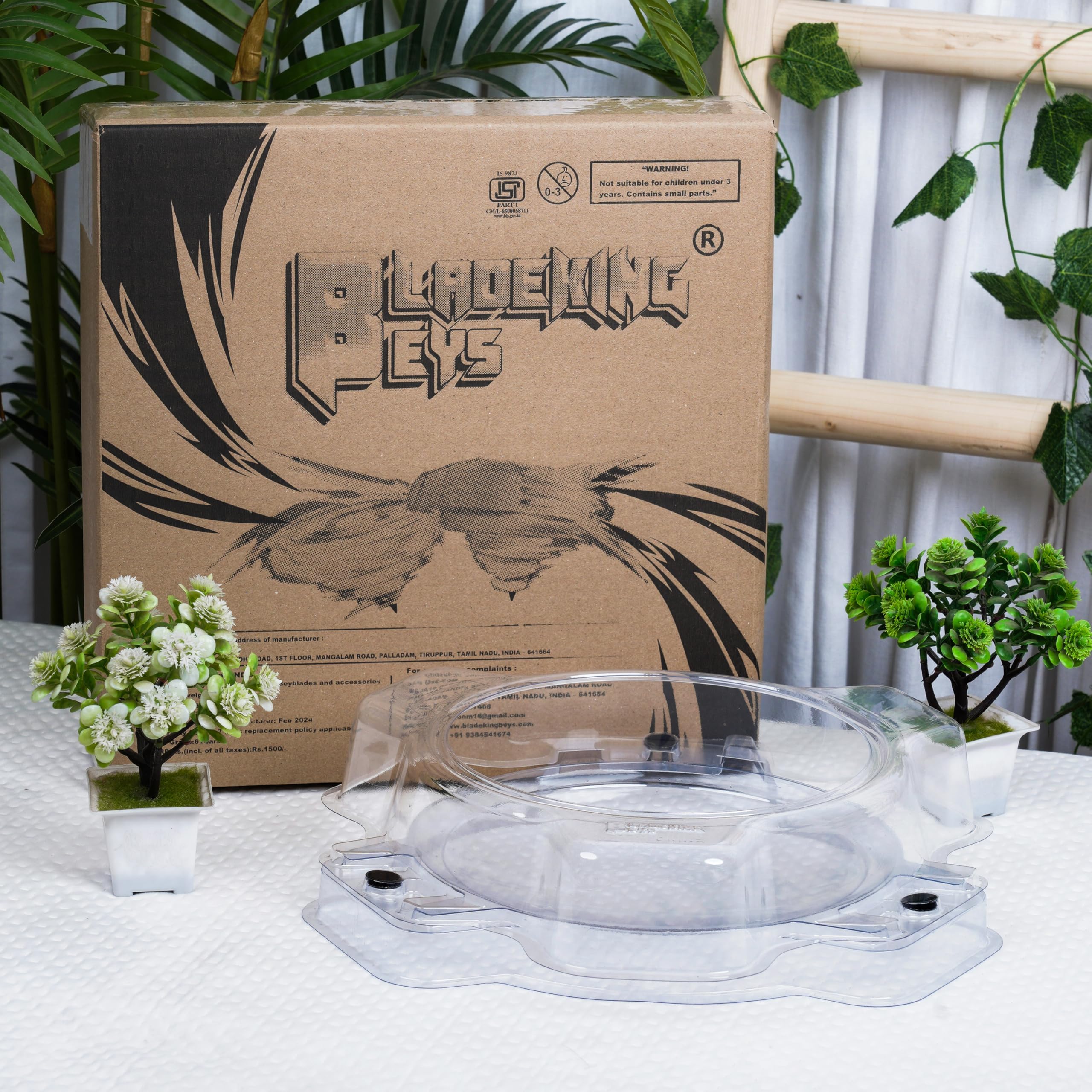 Beystadium - New Unbreakable Transparent Material Suitables For Metal-Fusion, Turboo, Dynamite Battle And Burstultimate Blade With Large Battle Areas, For Kid