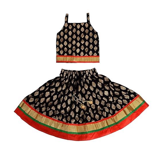 DIAMO Girls Rayon Readymade Lehenga Choli