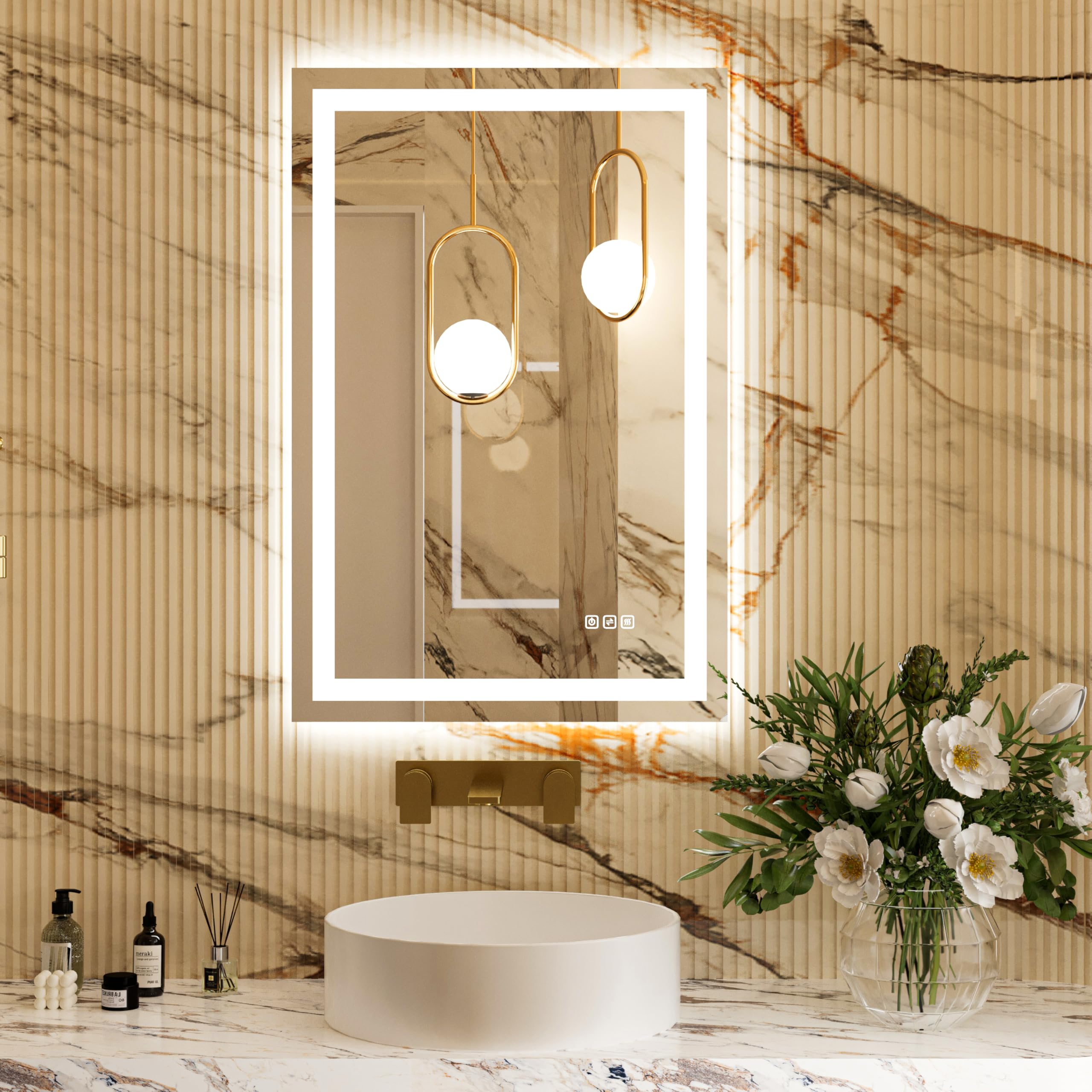 Miroir LED salle de bain anti-buée HIGHMIR pour une visibilité parfaite après la douche