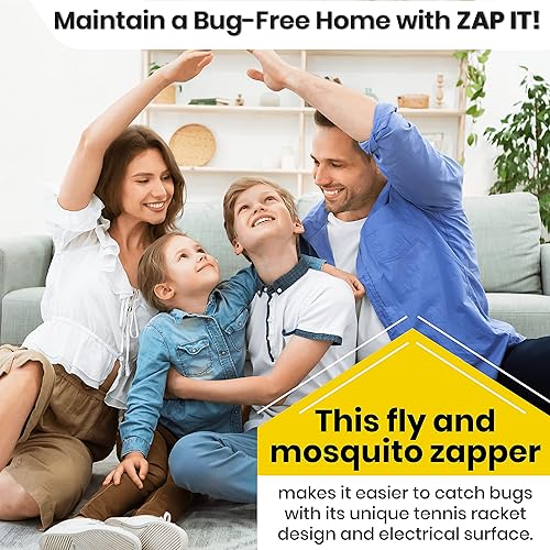 Miniatura 5 de ZAP IT! Bug Zapper - Mosquitera con batería (2 x AA), matamoscas y antiinsectos - 4000 V - Seguro al tacto (padre)