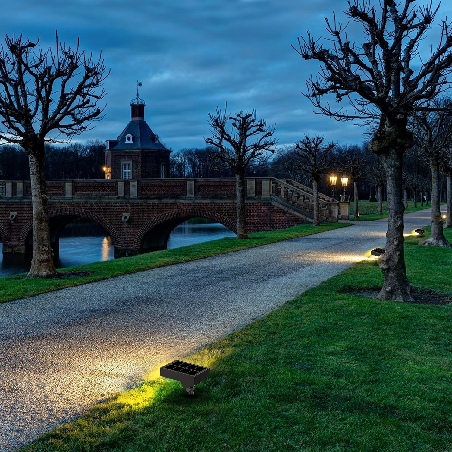 Solar Garden Light | 500 Lumens 3000K Warm White Outdoor Pathway & Landscape Lighting | IP65 Waterproof, 3-Day Rainy Performance