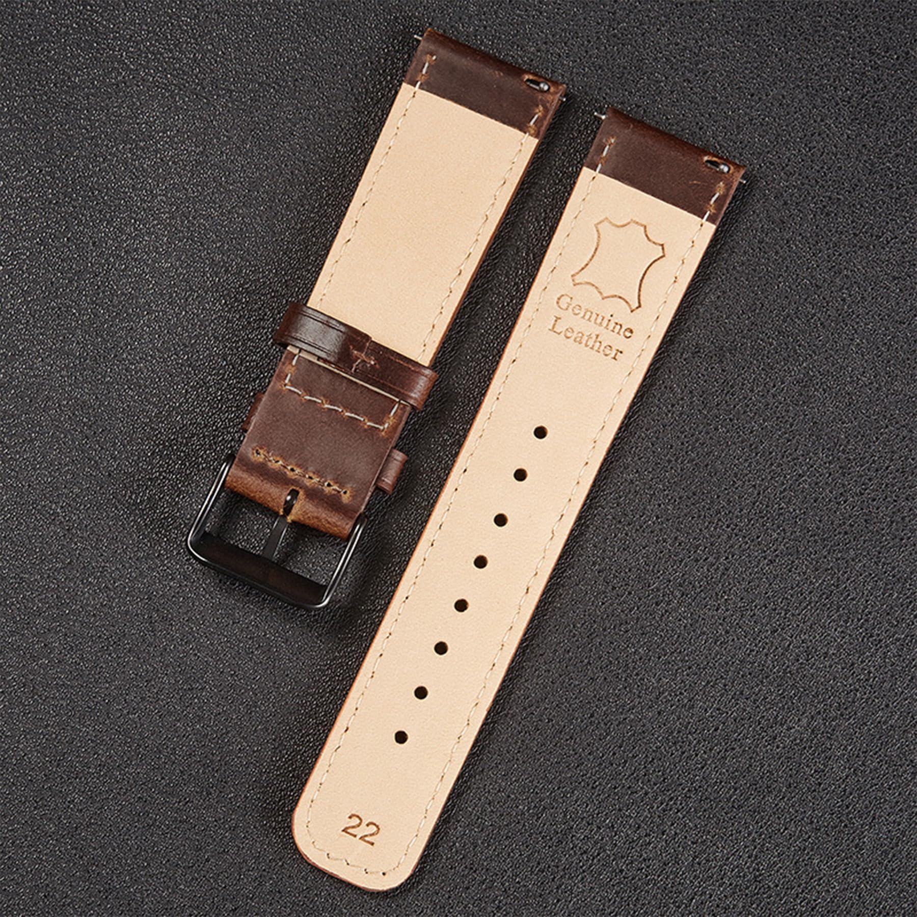 Nixiamy Leather Watch Band Genuine Watch Straps 20mm 22mm Quick Release Replacement Watch Straps for Men Women Bracelet Oil Wax Top Grain Leather Watch Strap