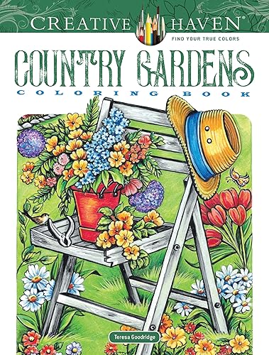 Creative Haven Country Gardens Coloring Book (Adult Coloring Books: In