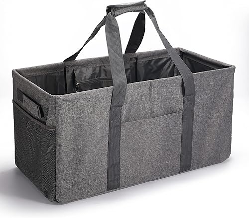 Joyfol Day Bolsa de Utilidad Extra Grande, Bolsas de Compras Reutilizables Plegables, Marco de Metal Mejorado, Con Asas Resistentes Fondo Reforzado