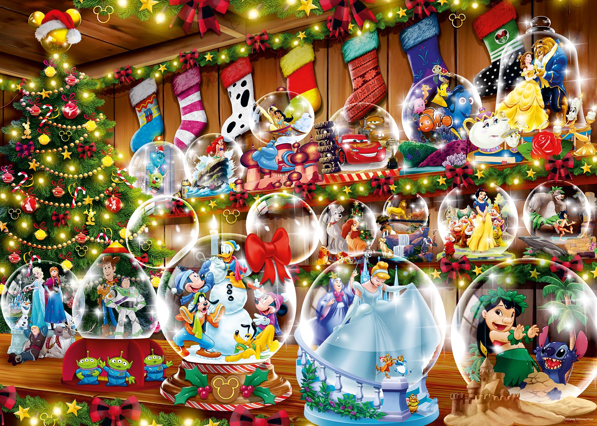 Ravensburger White Disney Christmas Snowglobe Paradise 1000 Piece Jigsaw Puzzle