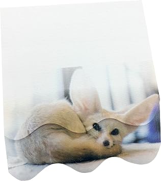 3D Shape Printed Sticky Notes Memo Pad, Fennec Fox Print, 3.75 x 4.13 Inches, Cute Sticky Notes for Note Taking Reminders Office Home School Supplies, 100 Sheets/Pad,4A 8077