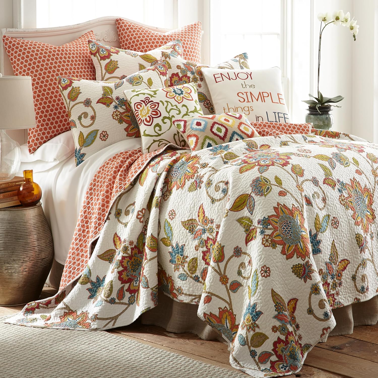 Levtex Home Clementine Embrd Floral Pillow