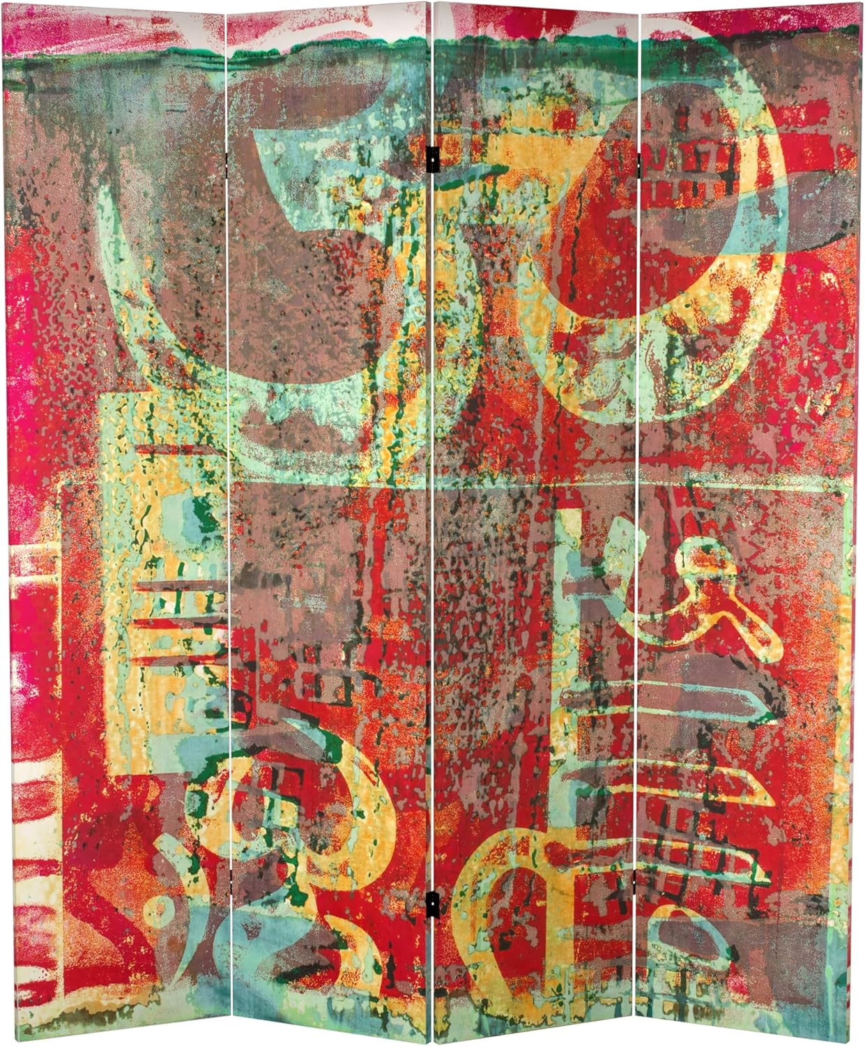 red lantern 6 ft. tall double sided urban mantra canvas room divider