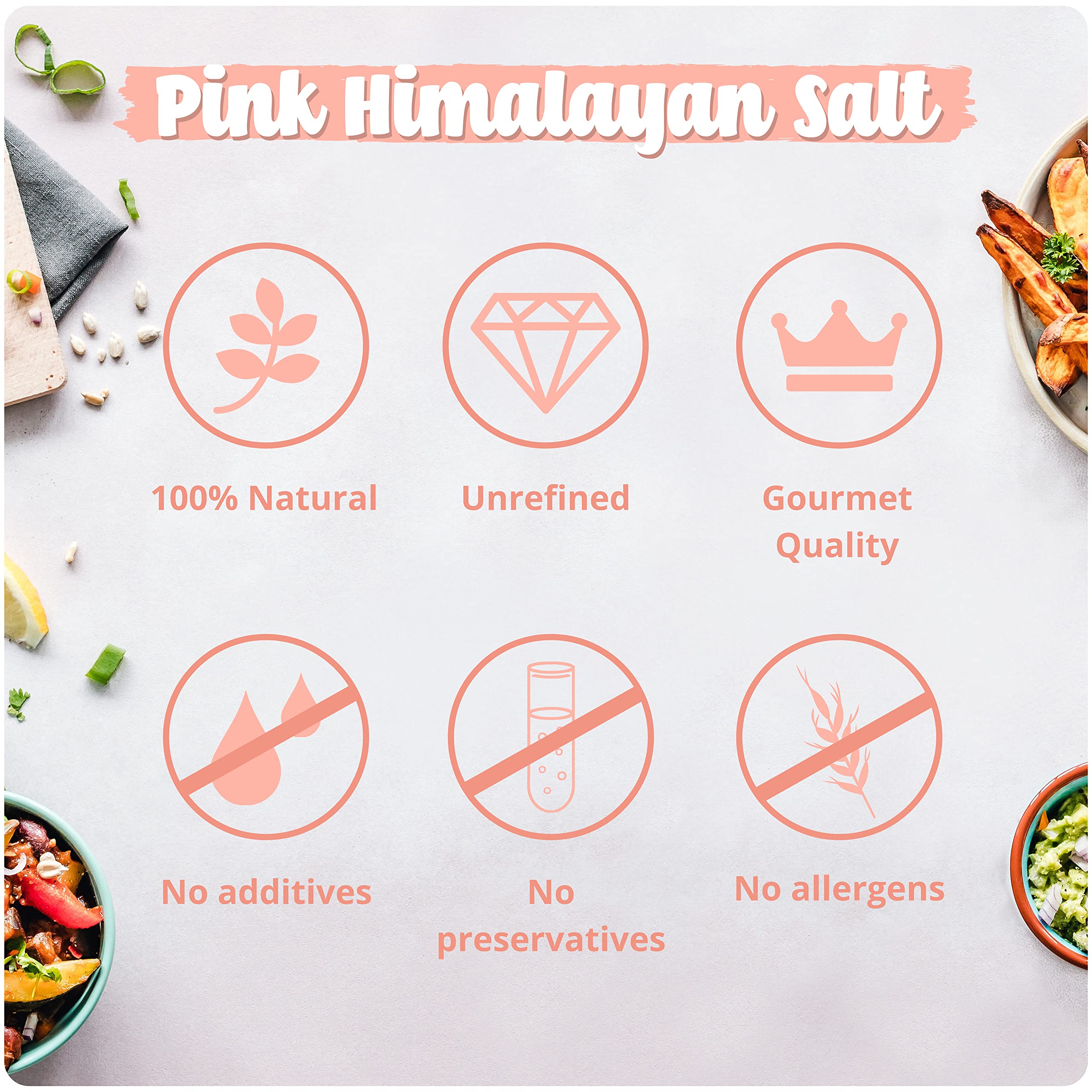 Nortembio Sel Rose de l’Himalaya 3 kg Gros Grain (2–5 mm) Origine Pakistan – Sel Minéral Naturel Non Raffiné pour Usage Culinaire + eBook de Recettes Offert