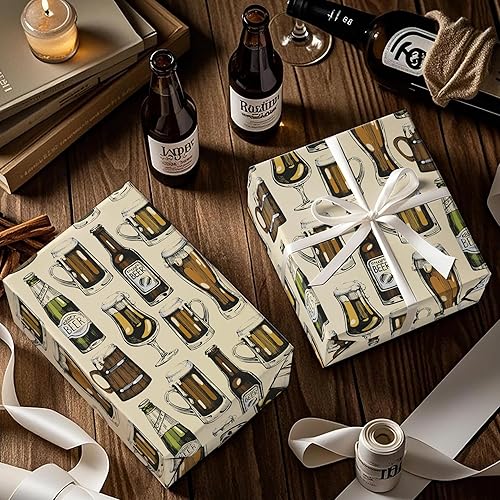 Vista 242 de WRAPAHOLIC Papel de regalo reversible, mini rollo, 17 pulgadas x 33 pies, adorable diseño de gato y azul sólido para cumpleaños, vacaciones