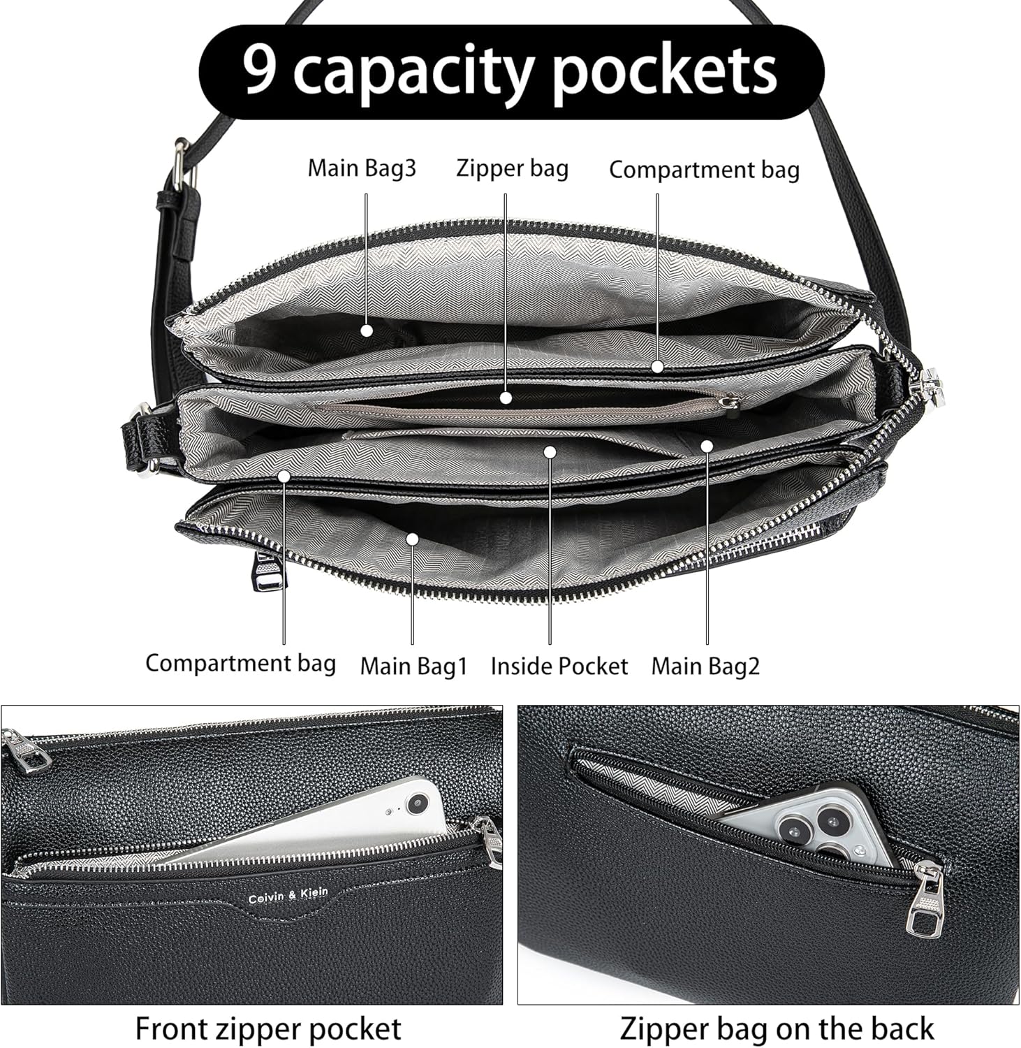 Women's Crossbody Hand Bags Leather, Designer Crossbody Bags For Women,Leather Crossbody Purses For Women