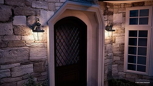 Miniatura 2 de Urban Ambiance Lámpara de pared colonial de lujo para exteriores, tamaño mediano 14 pulgadas de alto x 8 pulgadas de ancho, con elementos de estilo