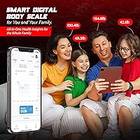 Vista 5 de Báscula corporal digital inteligente: detecta 20 métricas de composición corporal, incluyendo peso, IMC, grasa corporal y mucho más, se conecta a