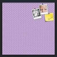 Vista 295 de PinPix Tablero de anuncios de corcho de 20 x 14 pulgadas. Este tablero decorativo enmarcado viene con diseño de círculos B W y un marco negro