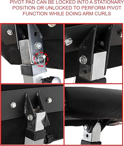 Miniatura 6 de Valor Fitness CB - Banco de curvatura para bíceps para soporte de bíceps, diseñado para rizar con barra de rizo EZ (se vende por separado)