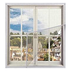 Woodluck Mosquito Net for Window Customisable Size Up to 95x130 cm Ivory
