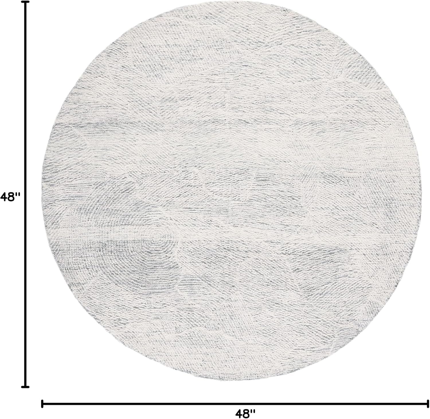 SAFAVIEH Metro Collection 4' Round Dark Grey/Ivory MET999H Handmade Wool Area Rug