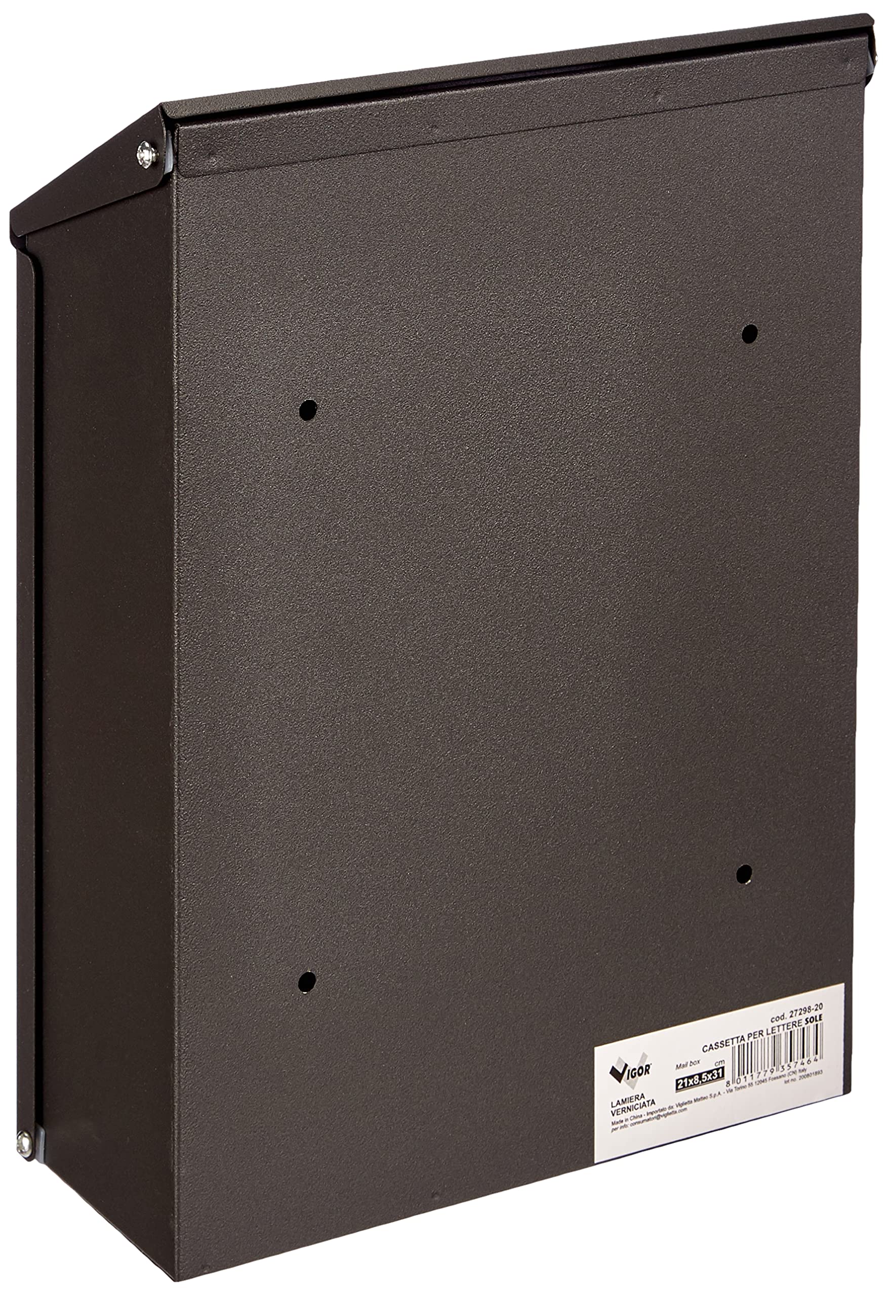 Blinky 27298-20 - Sun Depósito Cartas Para El Acero, 21X8.5X30, Negro