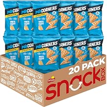 Popcorners Snack Pack Gluten Free Chips, White Cheddar, 1 Oz Pack of 20
