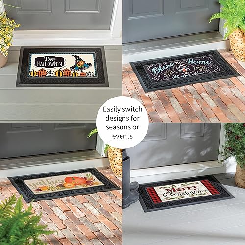 Miniatura 5 de Evergreen Flag Sassafras - Juego de 5 tapetes intercambiables para puerta de entrada  Interior y exterior  Felpudos de 22 x 10 pulgadas y bandeja de