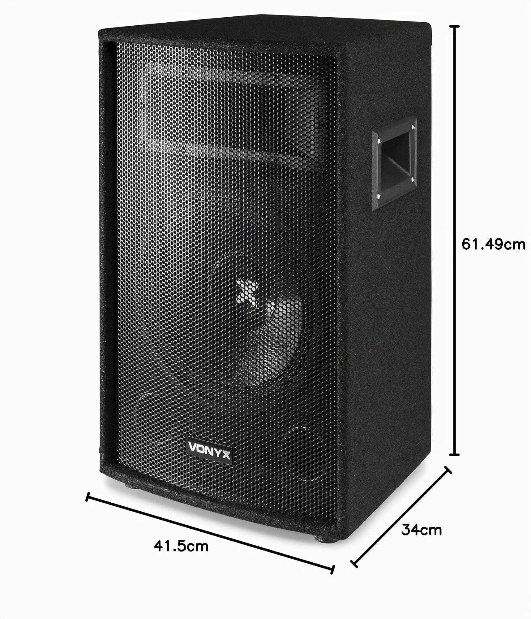 VONYX SL12 Enceinte Sono Passive, Puissance de 600 Watts, Woofer 12 Pouces, Facile à Transporter avec Ses Poignées, Montage sur Pied, Enceinte Sono Idéale pour DJ Mobiles et Soirées à la Maison