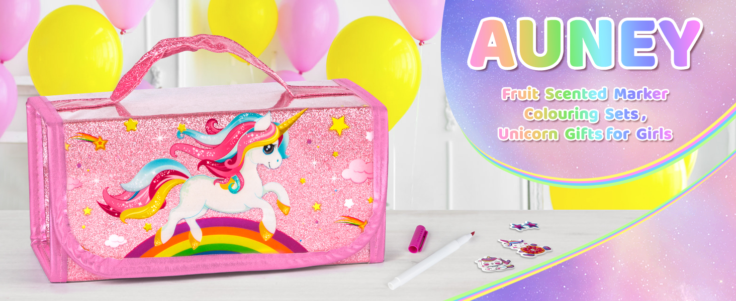 Estuche Unicornio, Portátil Caja Papelería, Lindo Dibujos Animados Caja Organizador Papelería Sacapuntas Planificación Material Escolar para Niños, Estuche Niña Unicornio, Multicolor