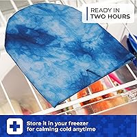 Vista 2 de Thrive Gorro de gel para aliviar el dolor de cabeza, teñido anudado, compresa de terapia fría, dolor de cabeza sinusal, alivio del estrés, ojos