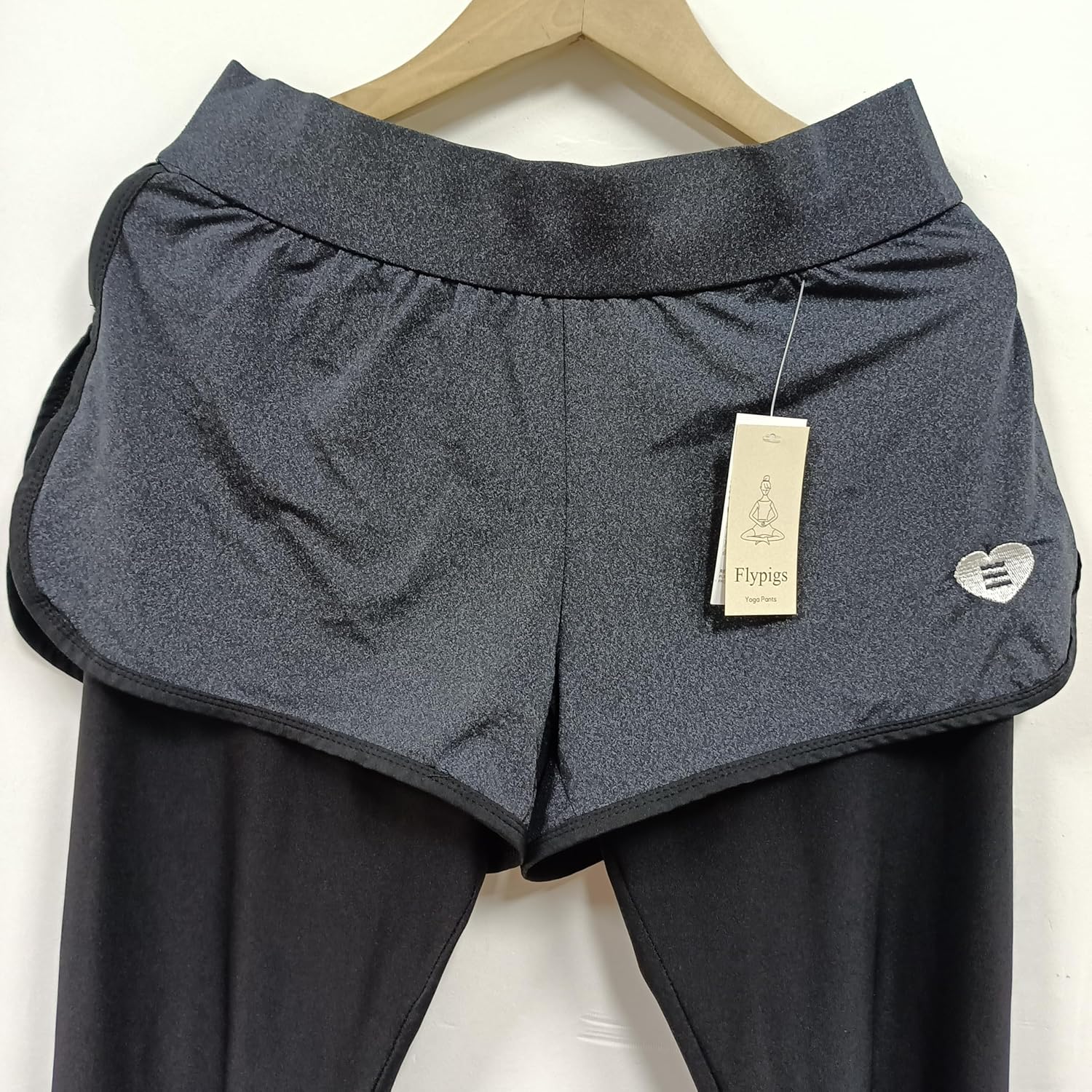 Flypigs Girls Athletic Leggings Dance Running Yoga Pants Gray