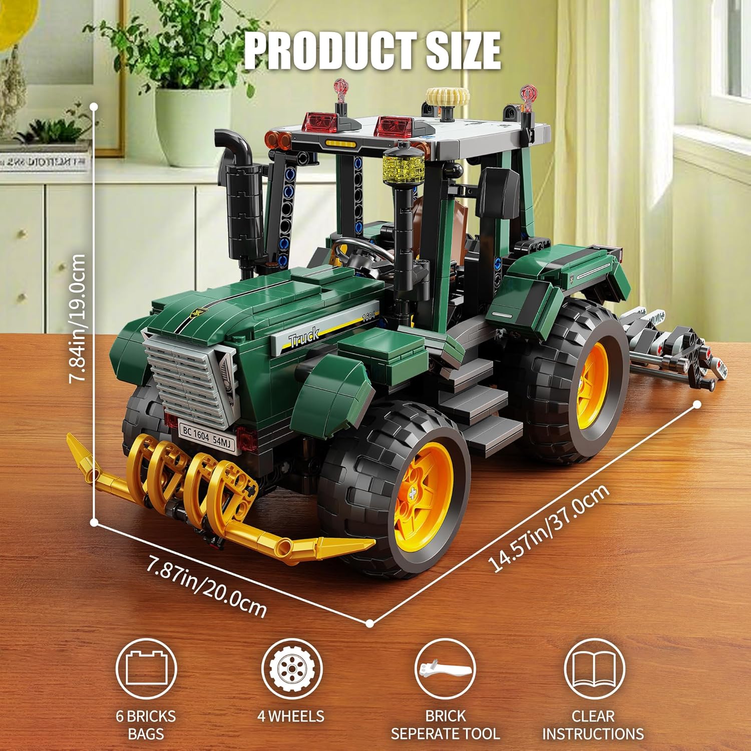 Product components and size diagram