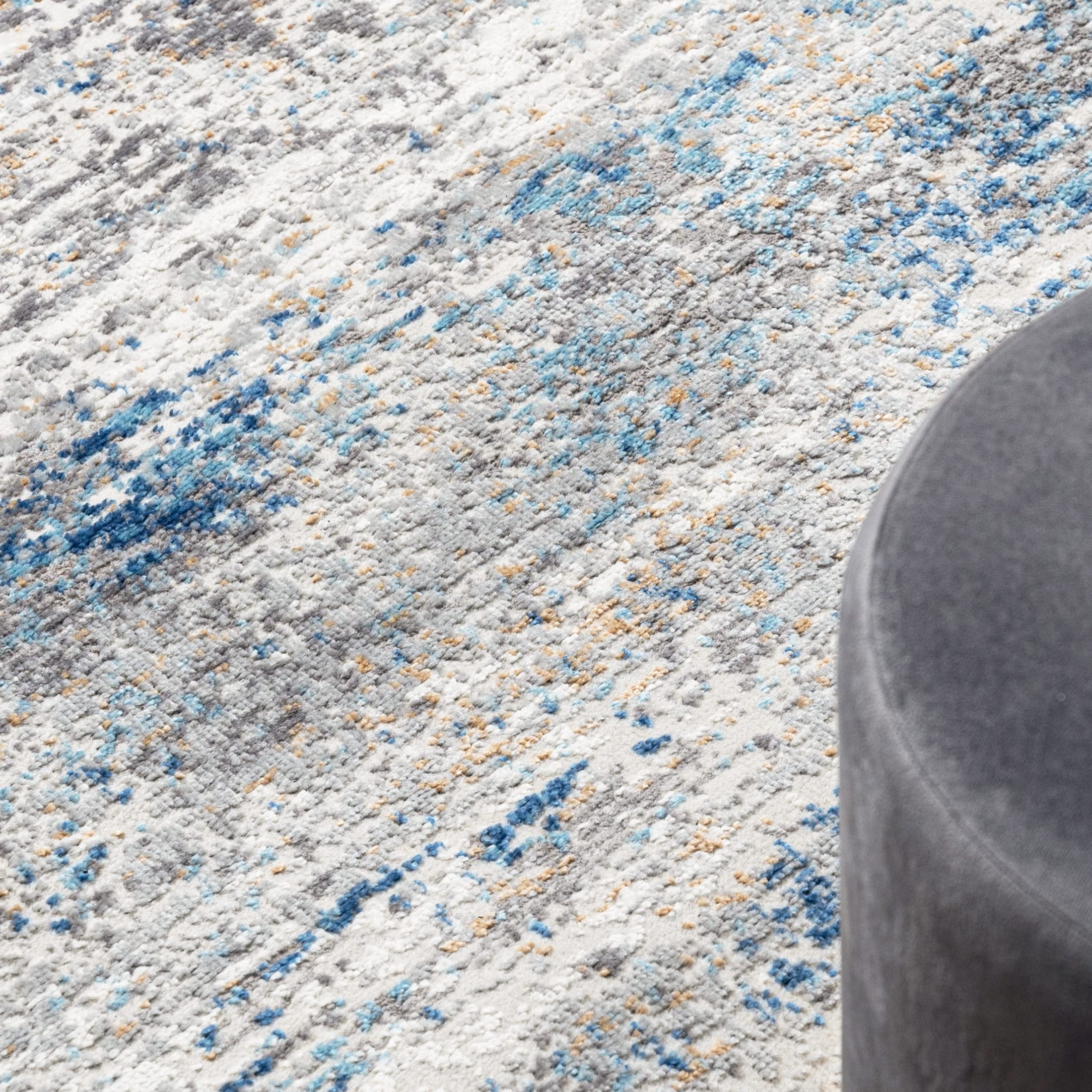 Mazovia Antislip Runner Carpet Gang - Anti-slip Loper Tapijt Bende - Kortpolig Vloerkleed - Keukenloper voor Hal, Keuken, Gang - Patroon Moderne - Keuken Loper 100x300cm - Grijs