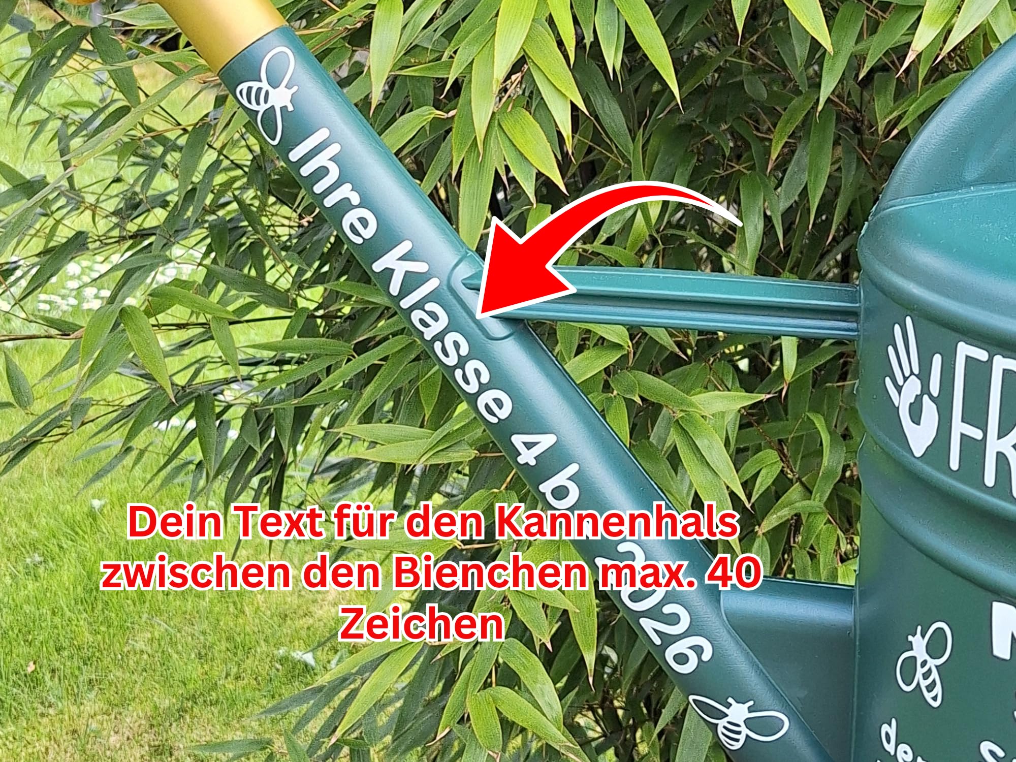 Personalisierte Abschieds-Gießkanne 10L – Geschenk für Lehrer, Erzieher & Pädagogen – Abschied aus Kita & Schule von den Kindern