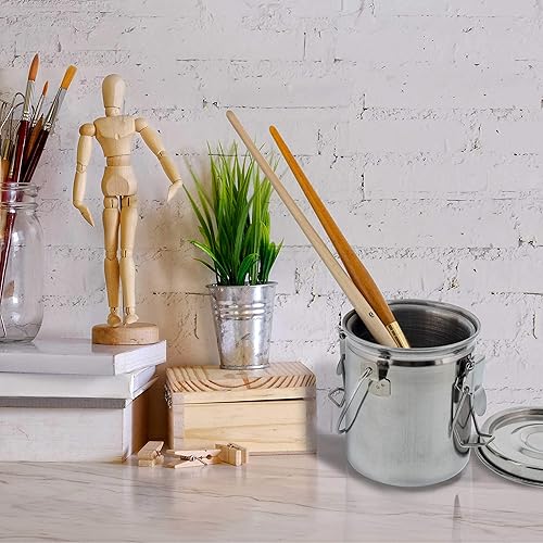 Miniatura 5 de US Art Supply Arandela de cepillo de lujo a prueba de fugas de acero inoxidable