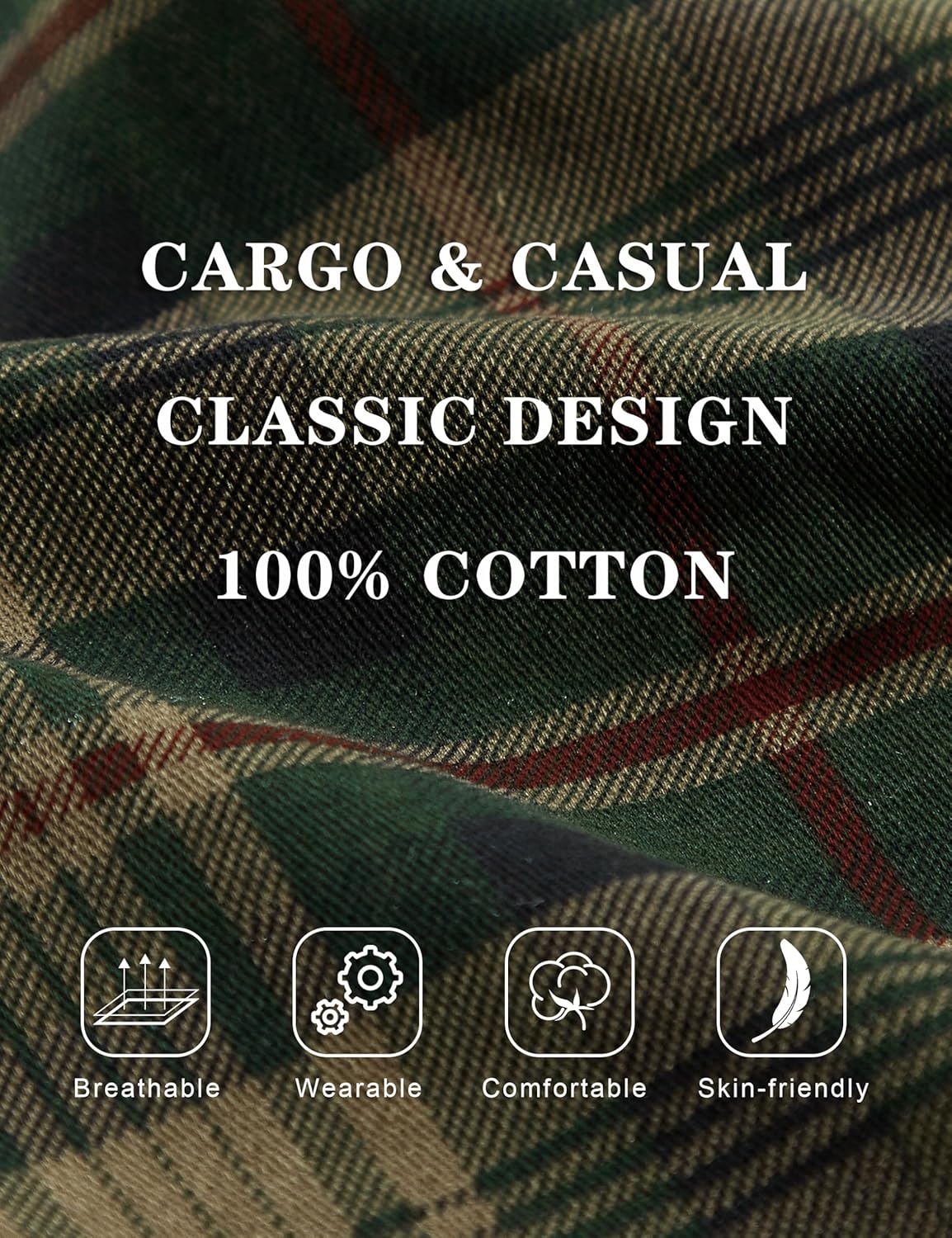 zeetoo Camo Shorts for Men Classic Relaxed Fit Cargo Short Multi-Pocket Outdoor Shorts - Image 6