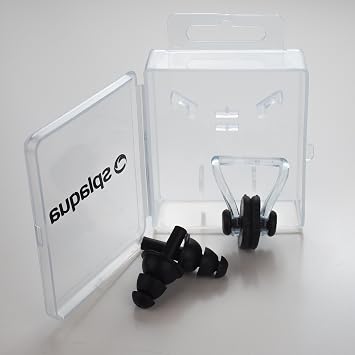 Swimming Ear Plugs & Nose Clip, Medical Grade Soft Silicone for Swimming, Diving, Surfing, Universal Fit