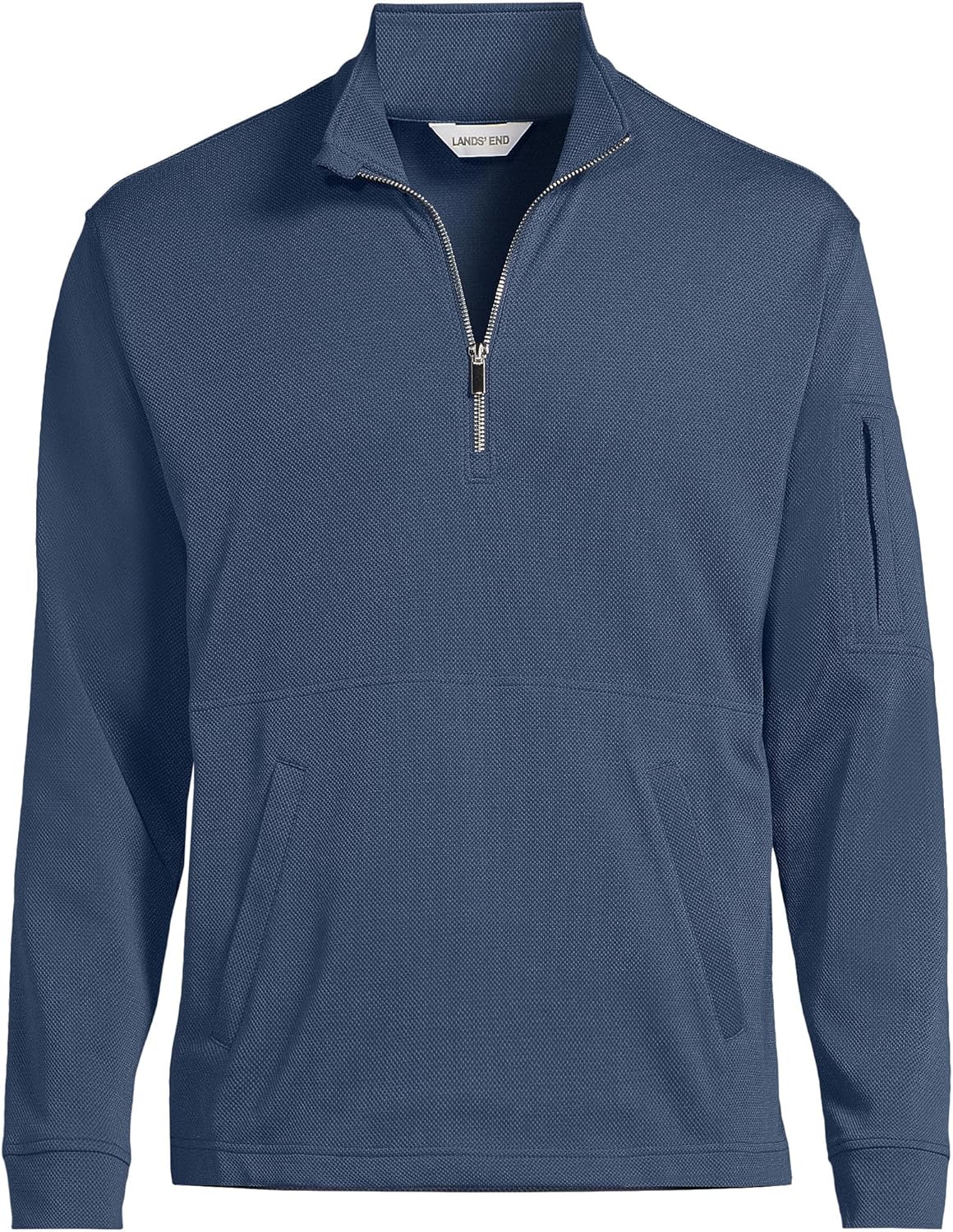 Lands' End Men's Long Sleeve Cooling Performance Pique Quarter Zip