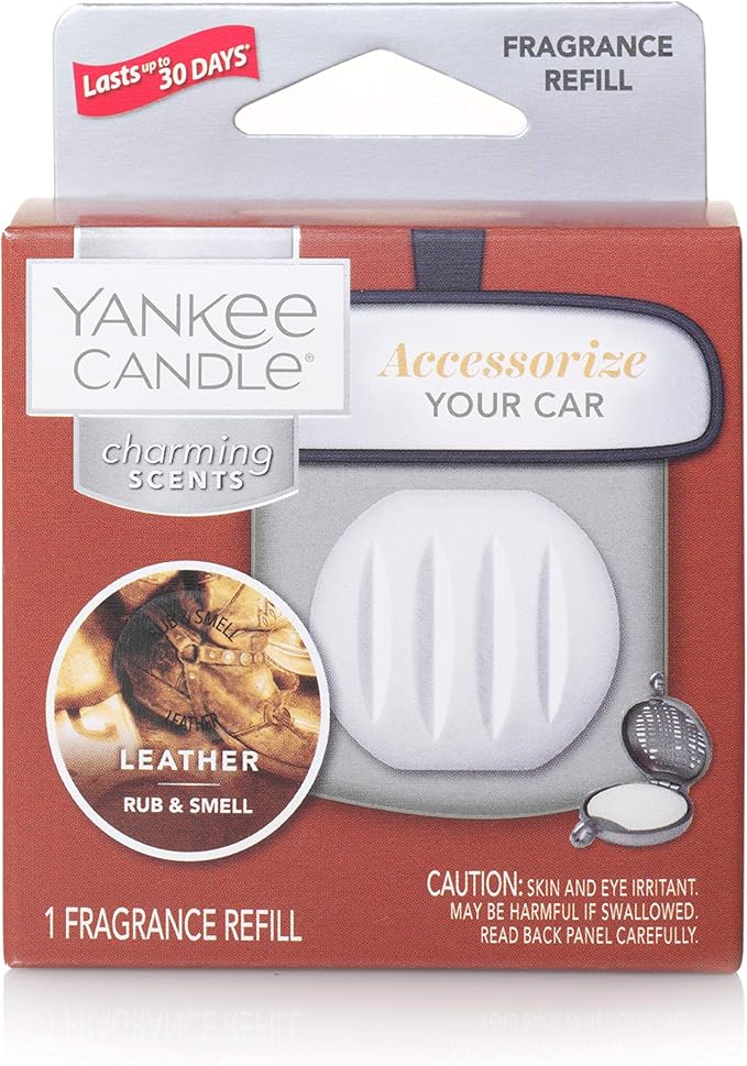 Yankee Candle Leather Charming Scents Fragrance Refill Amazon.co.uk Home & Kitchen