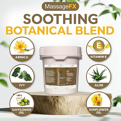 Miniatura 8 de MASSAGE FX Crema de masaje sin perfume, 5 galones, cremas de masaje para terapia de masaje, crema de masaje de terapia física, crema de masaje de