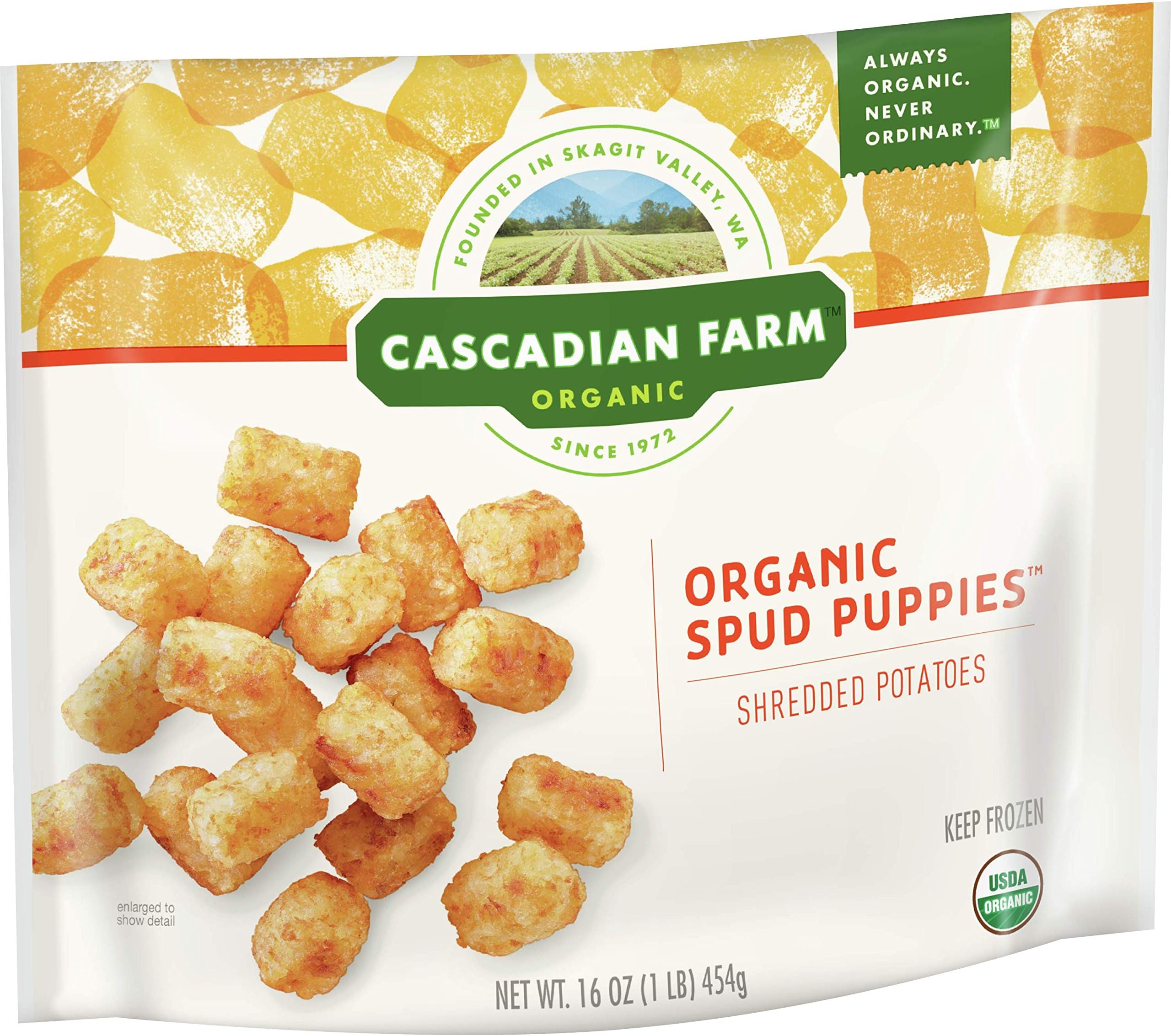 Cascadian Farm Organic Spud Puppies, Premium Frozen Vegetable, Non-GMO, 16oz Bag