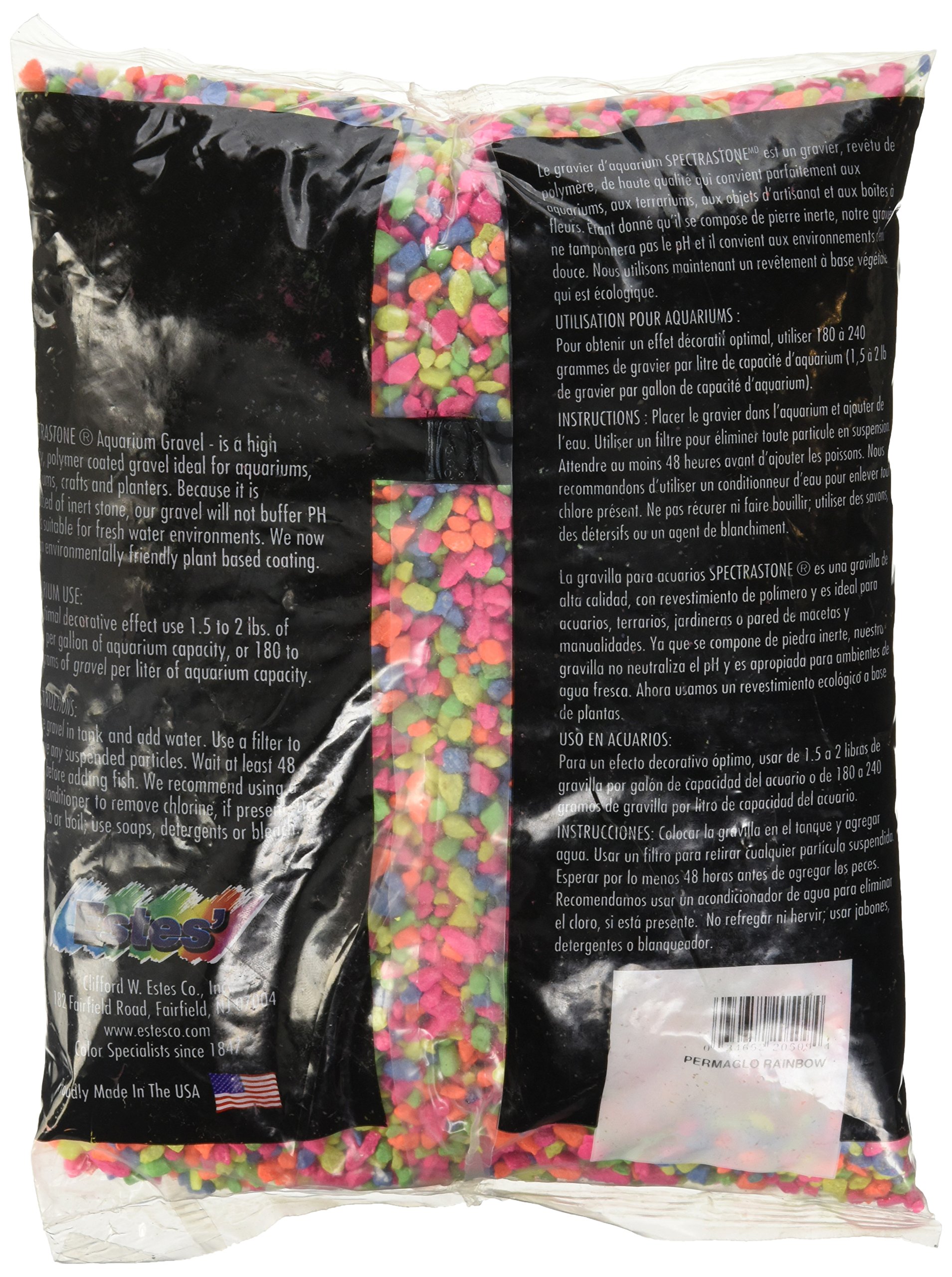 Spectrastone permaglo Rainbow Acuario Grava para acuarios de Agua Dulce, 5-Pound Bolsa