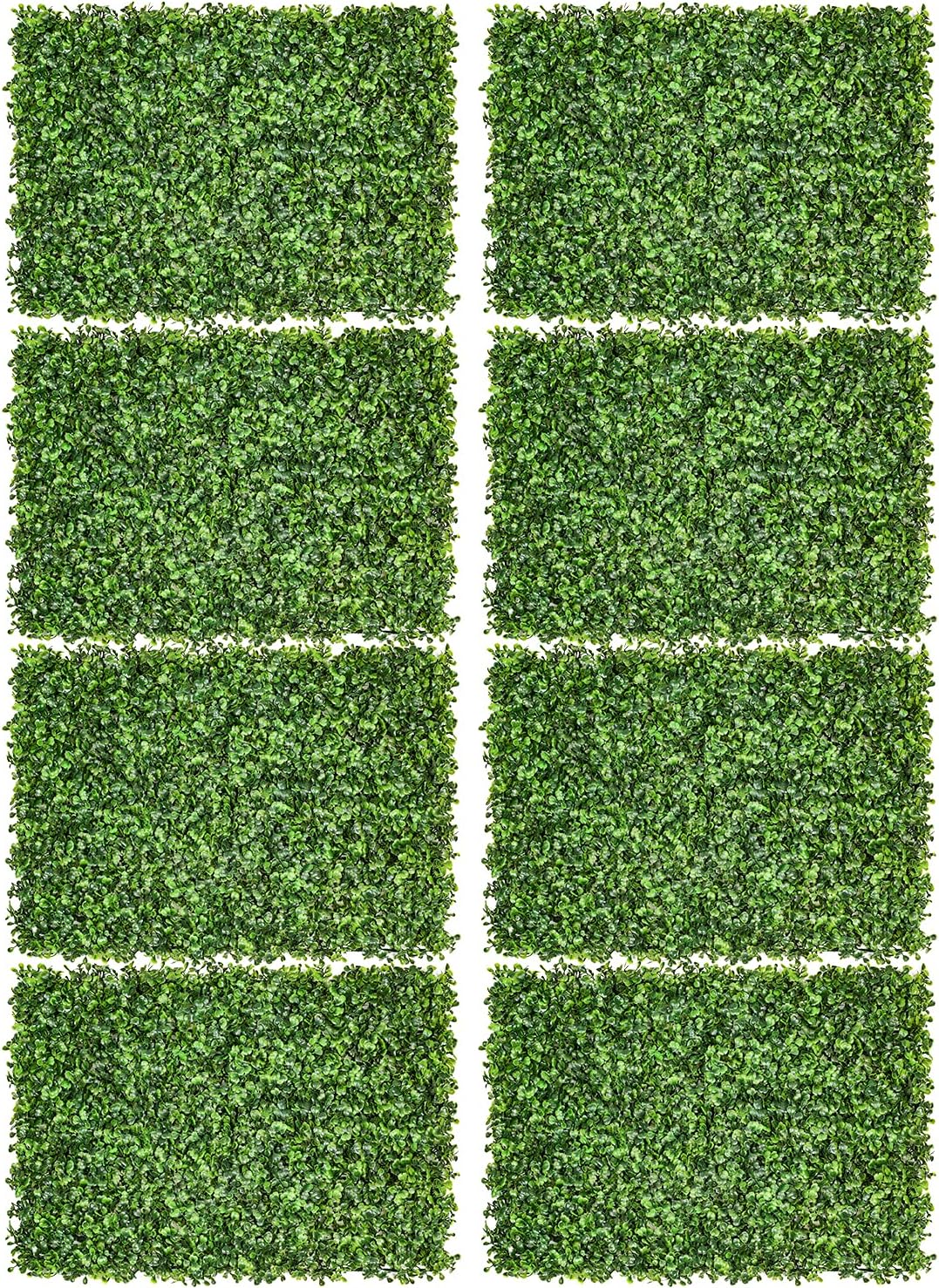 DearHouse 8 Pack Artificial Boxwood Panels Topiary Hedge Plants Artificial Greenery Fence Panels for Greenery Walls,Garden,Privacy Screen,Backyard and Home Decor