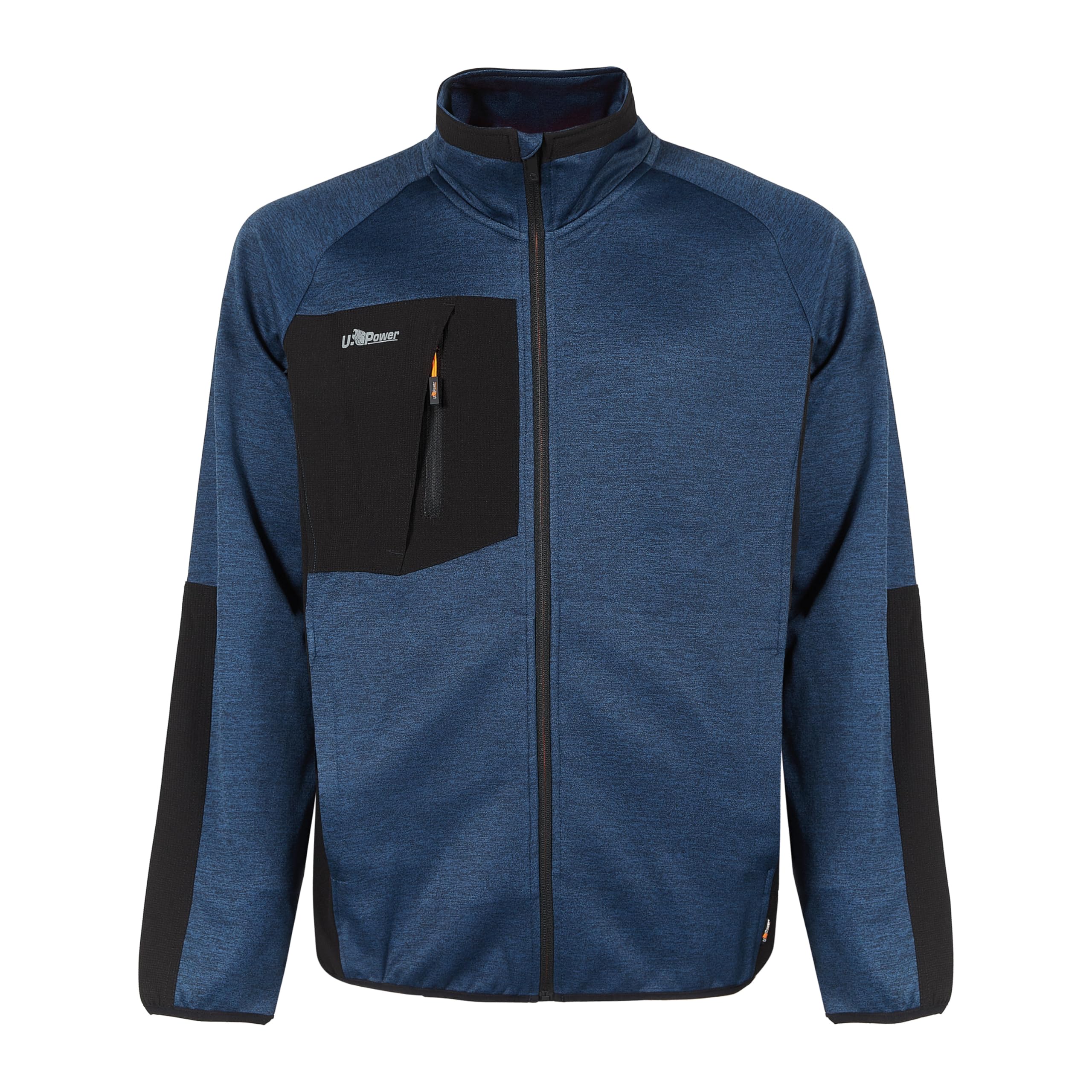 U-Power | Felpa da Lavoro con Zip Hull, 100% Poliestere Opaco, Tessuto Tasca: 86% Nylon, 14% Spandex