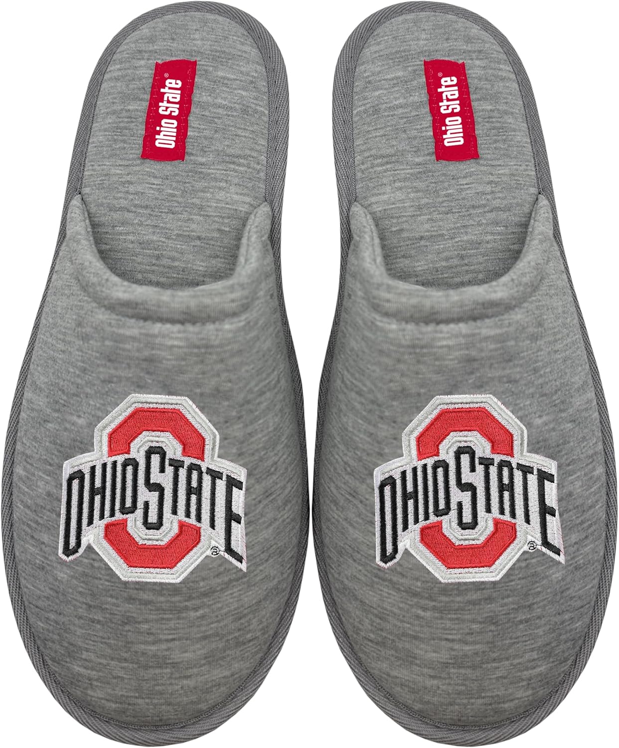 FOCO NCAA メンズ ビッグロゴ ヘザー グレー スウェットシャツ スカッフ スリッパ ノンスリップ ソール