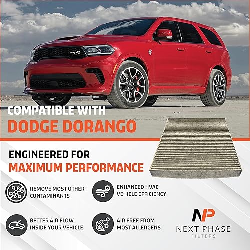 Miniatura 4 de Fabricado en Estados Unidos filtro de cabina de carbono NP36156 de Next Phase Filters - Sustituye a O.E. 68079487AA Wix 24017, Purolator C36156,