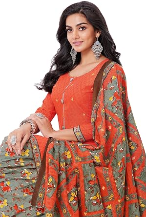 Miraan Cotton Printed Readymade Salwar Suit For Women (BANDCOLOR1740)