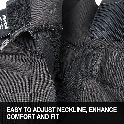 Miniatura 5 de EALER Camisa de compresión de hockey con protector de cuello, camisa de manga larga para proteger el cuello