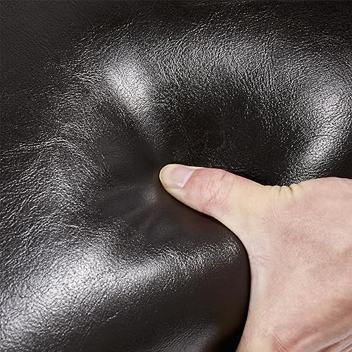 Miniatura 43 de Yaheetech Juego de 4 sillas de comedor de piel sintética de estilo moderno con patas de madera maciza y acolchado con botones para la cocina del