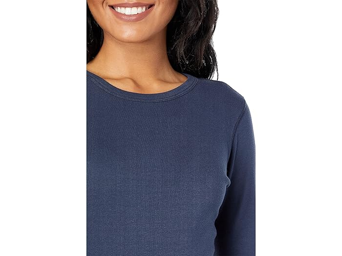 1x1 Rib Long Sleeve Crew Neck Tee - Image 2