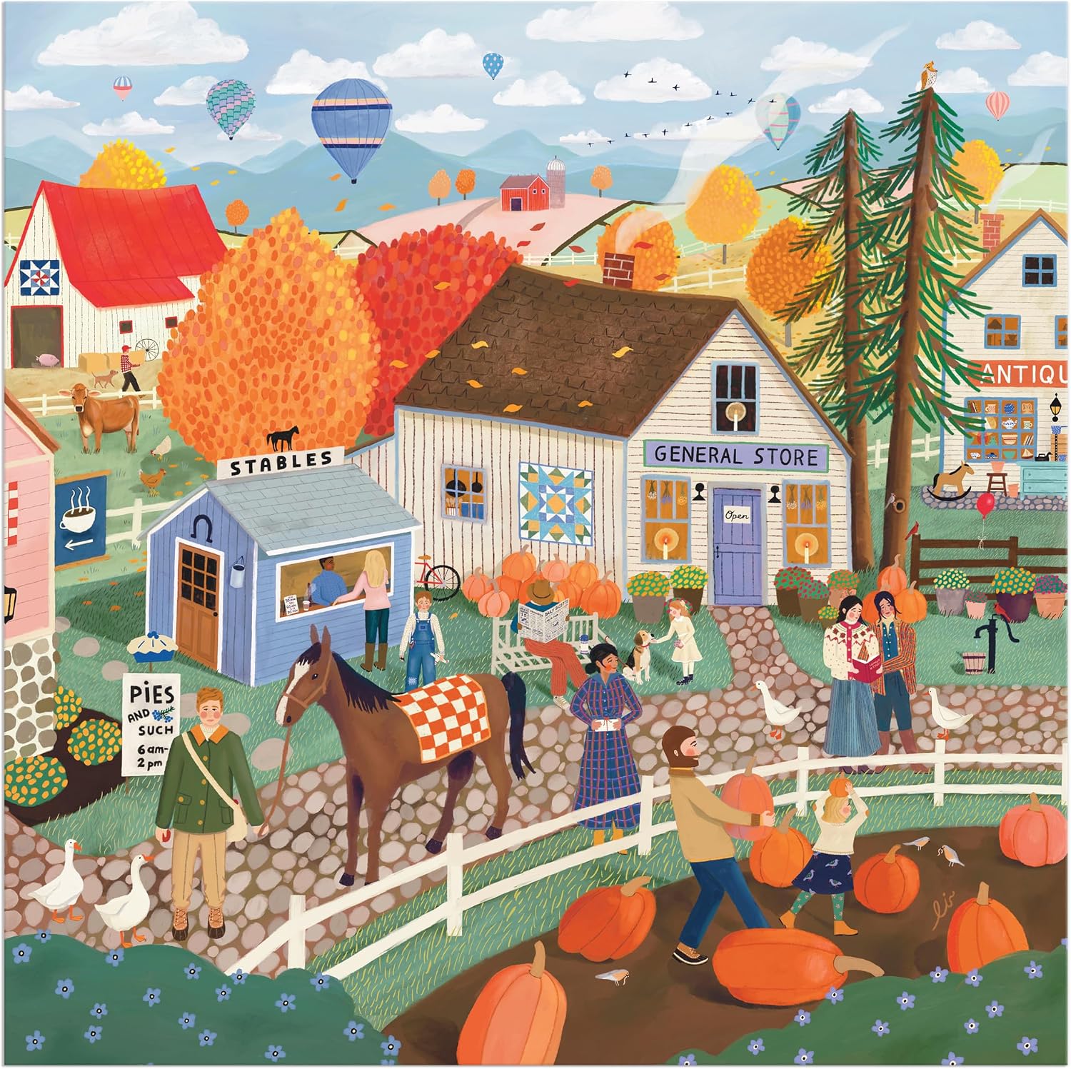 Galison - Autumn Square 300 Piece Puzzle for Adults image 2