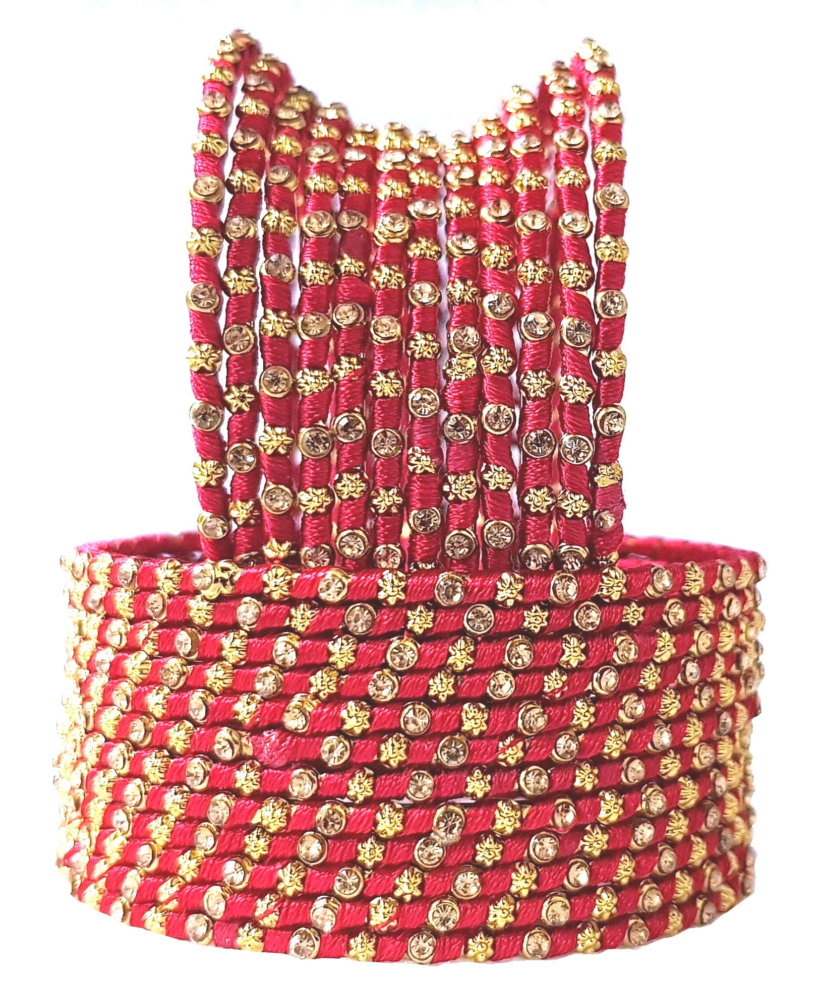 Swara Creations Metal bangles/kada Set wrapped in Silk Thread for Women & Girls (24 Pcs) (B07QK5C6LD) Amazon Price History, Amazon Price Tracker